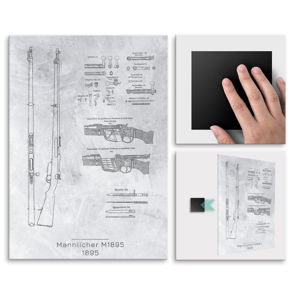 Plakat metalowy Mannlicher M1895 Projekt Stone L