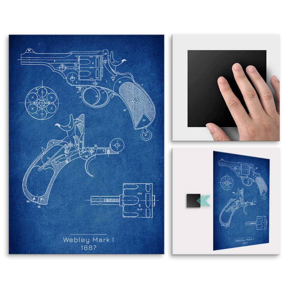 Plakat metalowy Webley Mark I Projekt Cobalt L