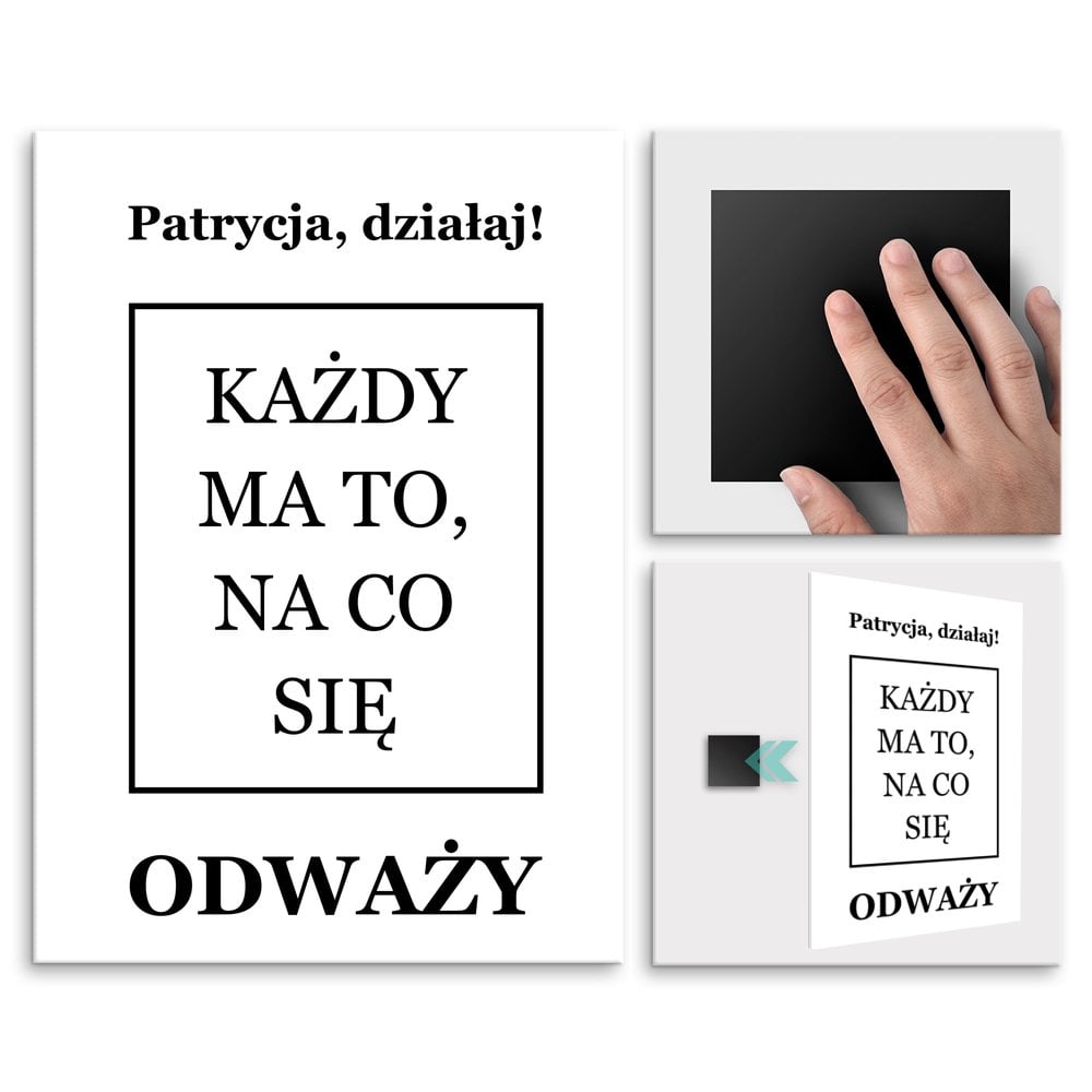Plakat metalowy rozmiar L z nadrukiem dla niej