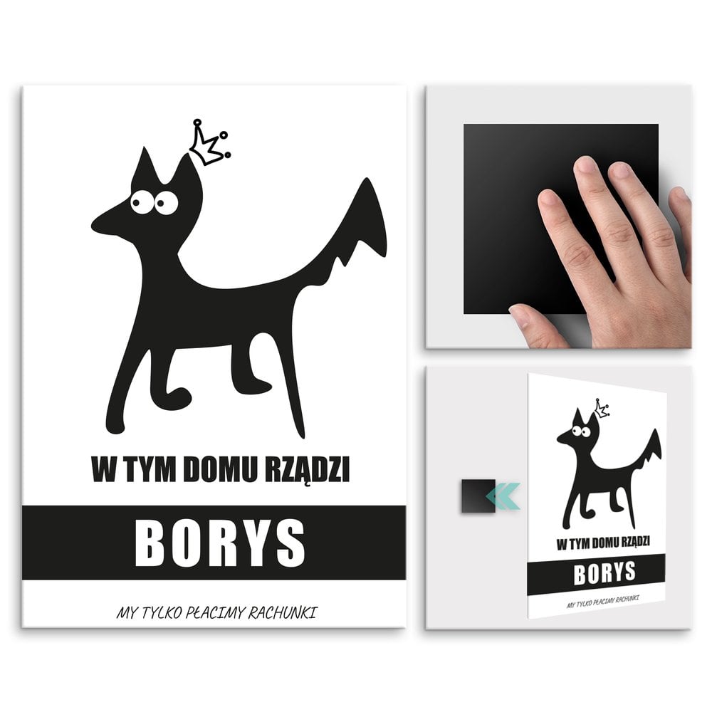Plakat metalowy rozmiar L z nadrukiem dla psiarza na parapetwk