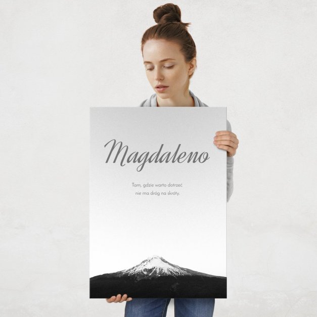 Plakat metalowy rozmiar L z nadrukiem dla miłośnika gór podróżnika