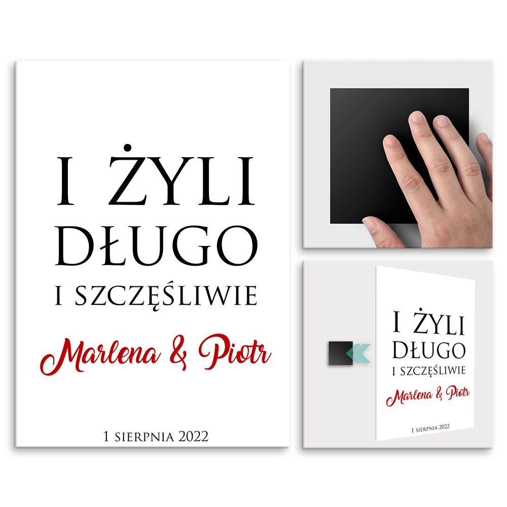 Plakat metalowy rozmiar L z nadrukiem dla pary na lub rocznic parapetwk