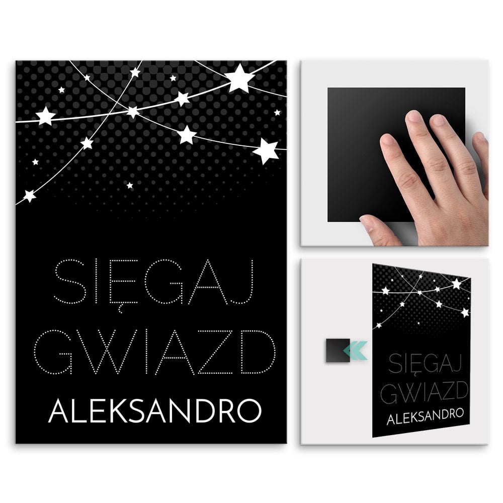 Plakat metalowy rozmiar L z nadrukiem dla niej na narodziny imieniny