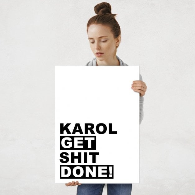 Plakat metalowy rozmiar L z nadrukiem dla niego