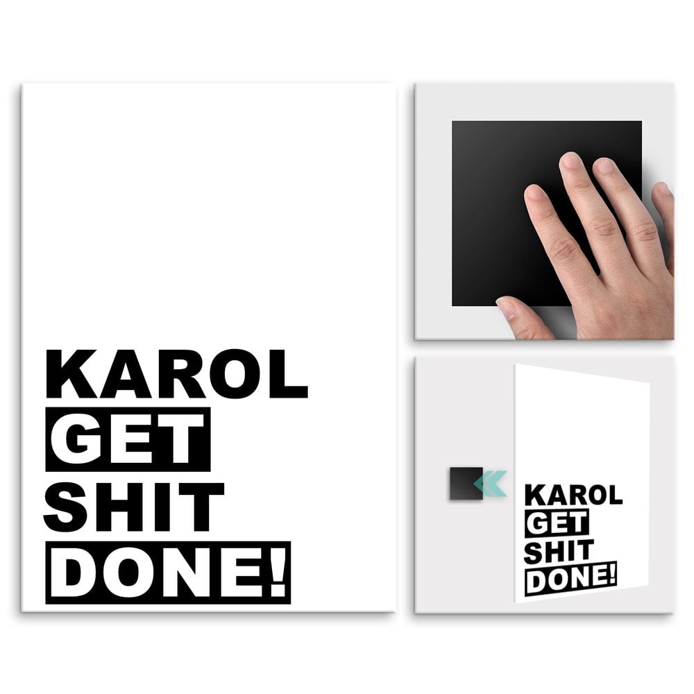 Plakat metalowy rozmiar L z nadrukiem dla niego