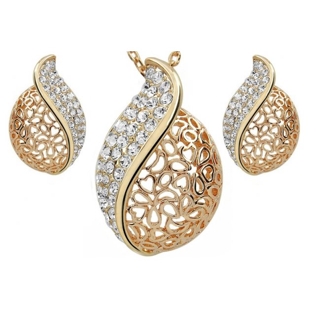 Komplet Swarovski Elements Muszelki