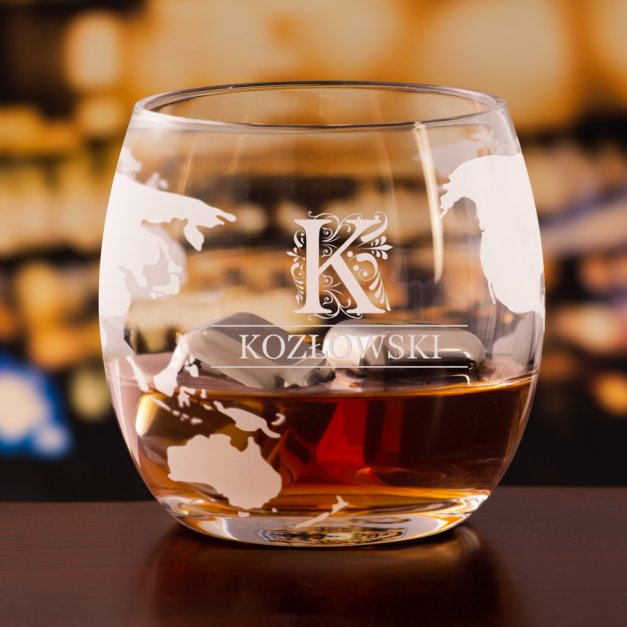Zestaw do whisky karafka statek szklanki x4 grawer nazwisko dla gentlemana