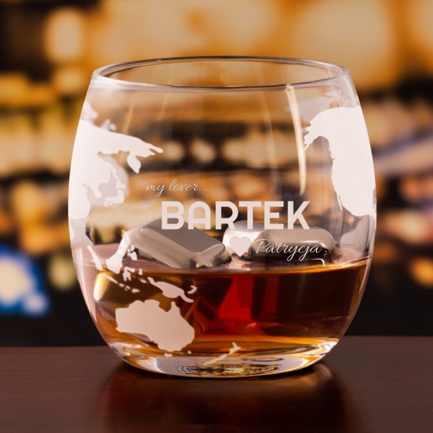 Zestaw do whisky karafka statek szklanki x4 grawer dla niego na walentynki