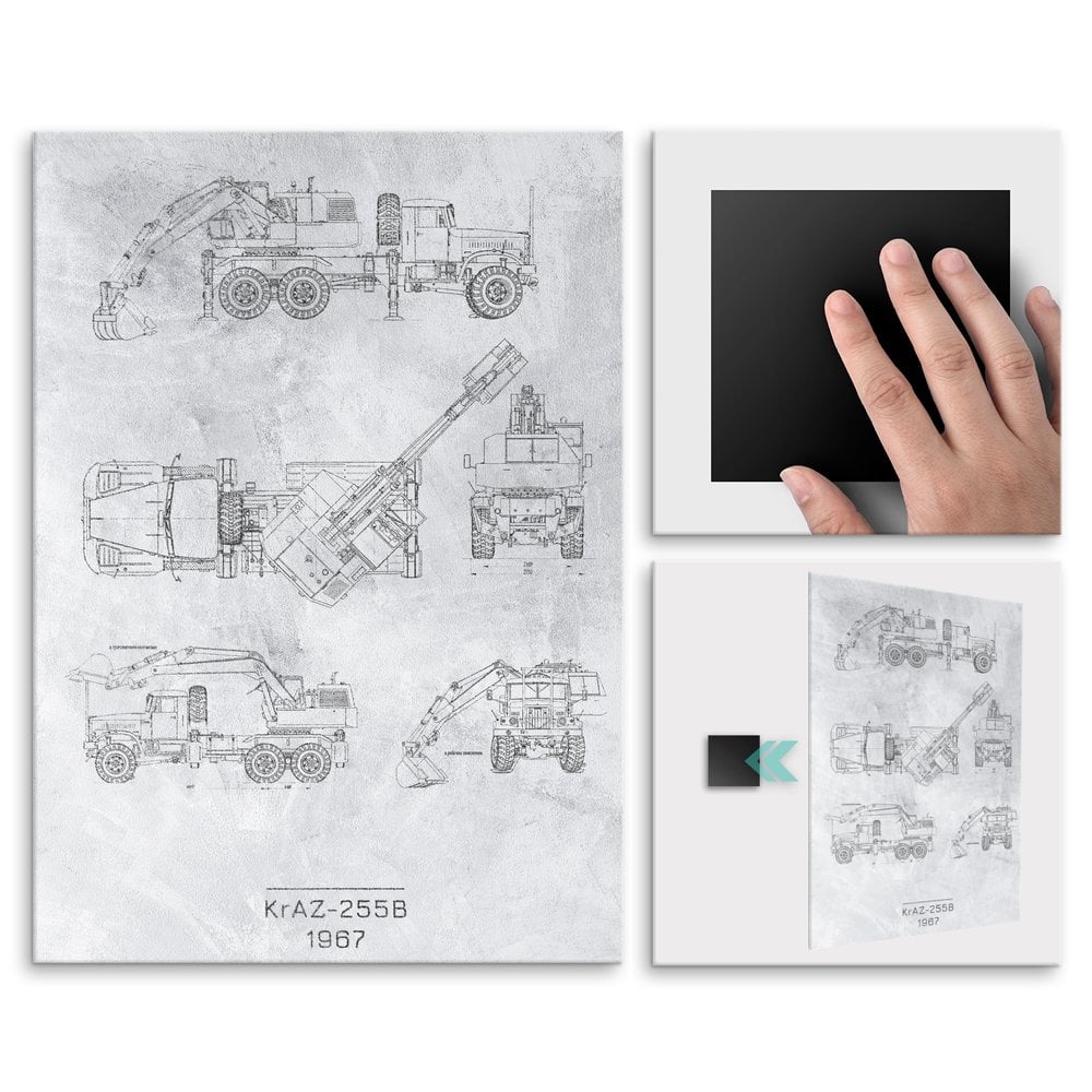 Plakat metalowy KrAZ-255B Projekt Stone L