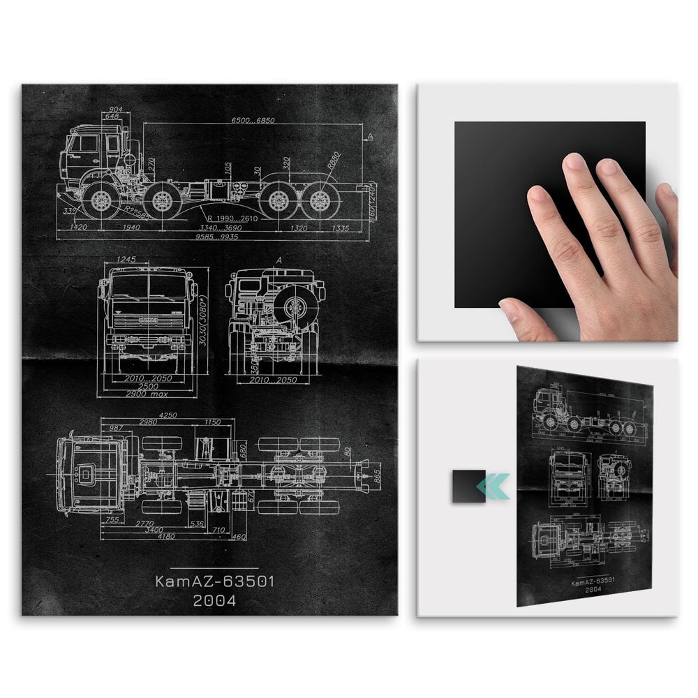 Plakat metalowy KamAZ-63501 Projekt Graphite M