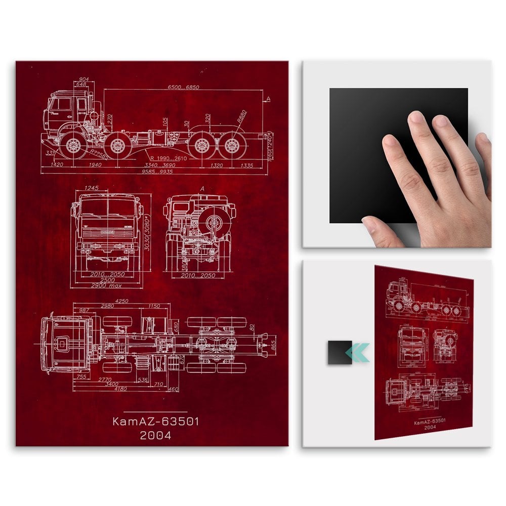 Plakat metalowy KamAZ-63501 Projekt Scarlet M