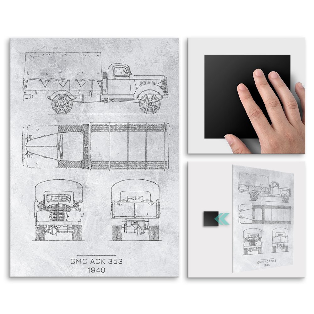 Plakat metalowy GMC ACK 353 Projekt Stone M