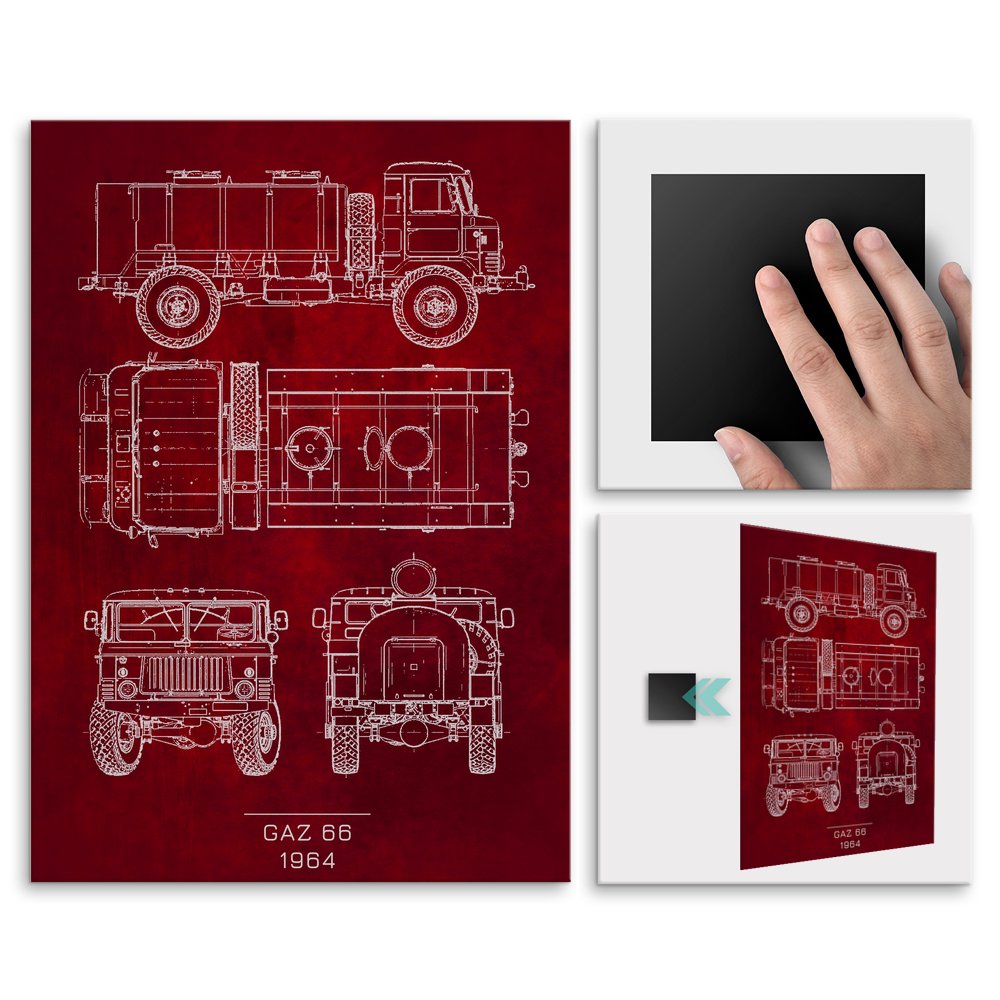 Plakat metalowy GAZ 66 Projekt Scarlet M