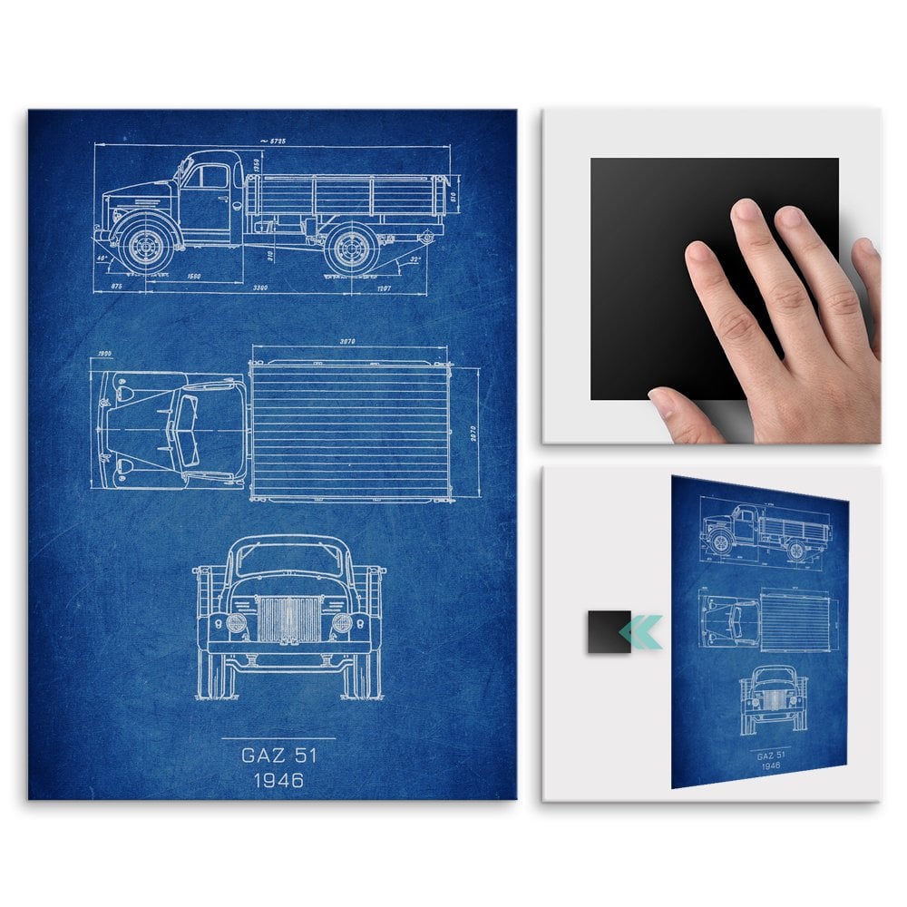 Plakat metalowy GAZ 51 Projekt Cobalt L