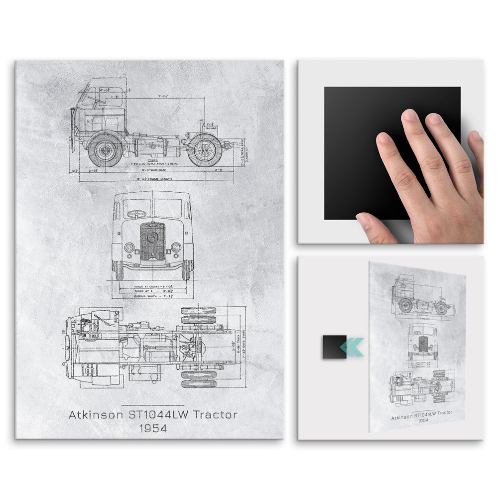 Plakat metalowy Atkinson ST1044LW Tractor Projekt Stone M