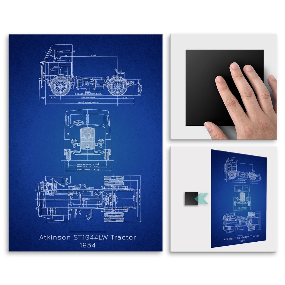 Plakat metalowy Atkinson ST1044LW Tractor Projekt Blueprint L
