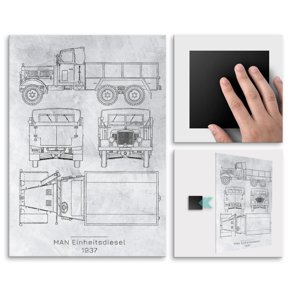 Plakat metalowy MAN Einheitsdiesel Projekt Stone L