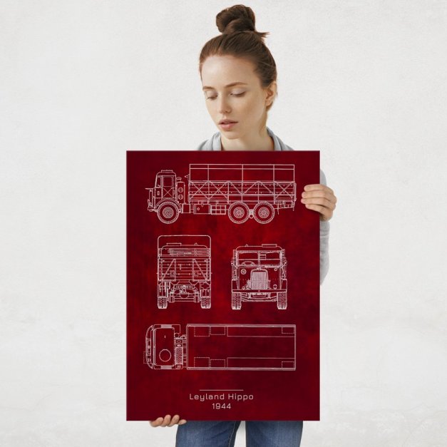 Plakat metalowy Leyland Hippo Projekt Scarlet L