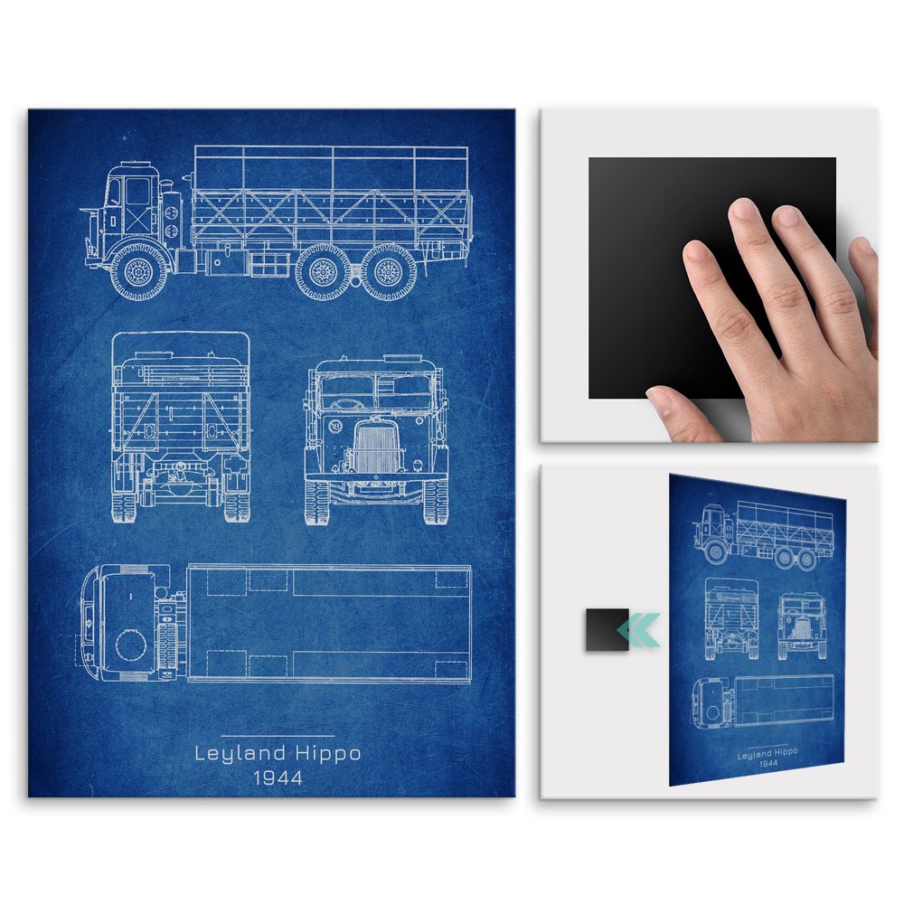 Plakat metalowy Leyland Hippo Projekt Cobalt M