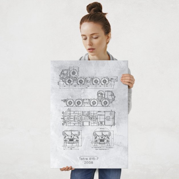Plakat metalowy Tatra 815-7 Projekt Stone L