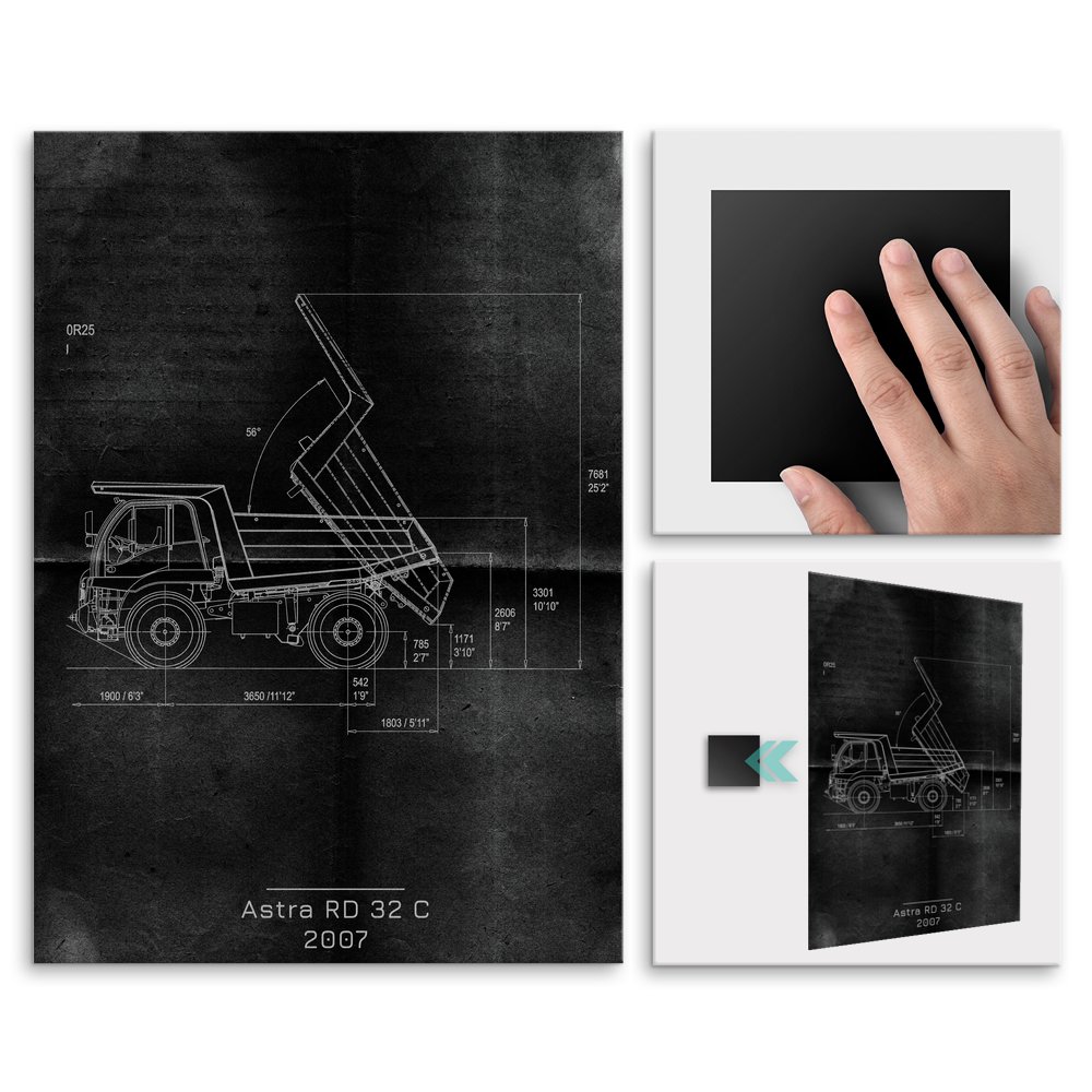 Plakat metalowy Astra RD 32 C Projekt Graphite M