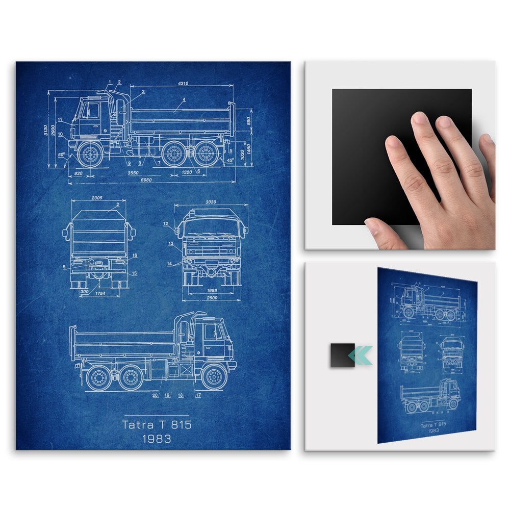 Plakat metalowy Tatra T 815 Projekt Cobalt L