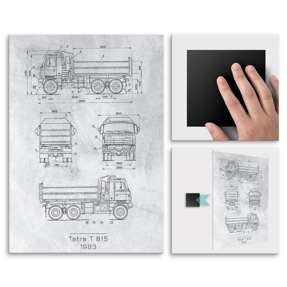 Plakat metalowy Tatra T 815 Projekt Stone M