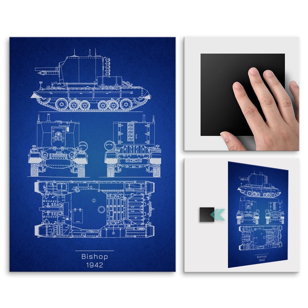 Plakat metalowy Bishop Projekt Blueprint M