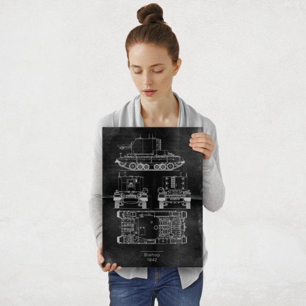 Plakat metalowy Bishop Projekt Graphite M