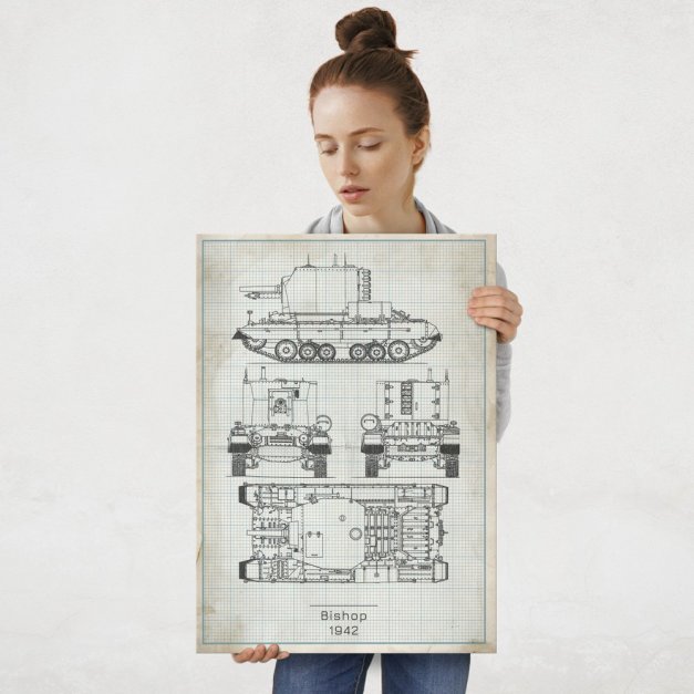Plakat metalowy Bishop Projekt Vintage L