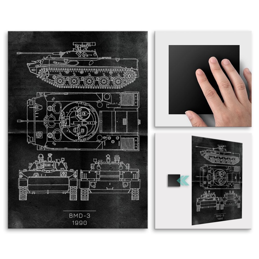 Plakat metalowy BMD-3 Projekt Graphite M