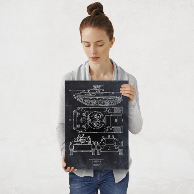 Plakat metalowy BMD-3 Projekt Blackboard M