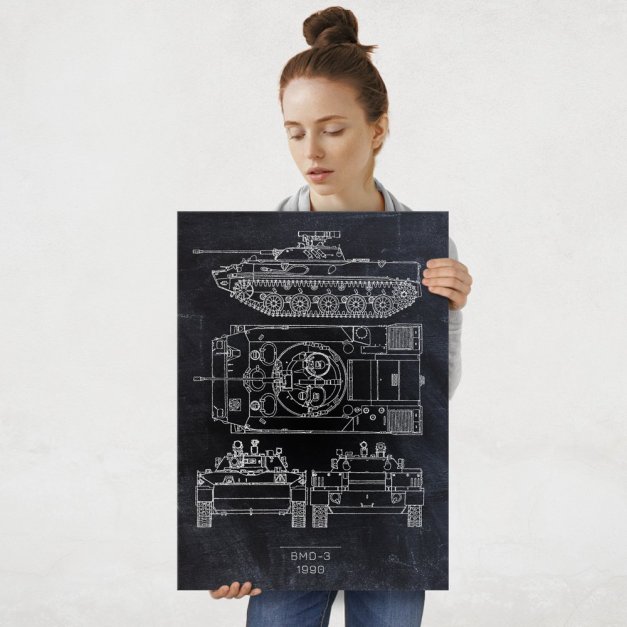 Plakat metalowy BMD-3 Projekt Blackboard L