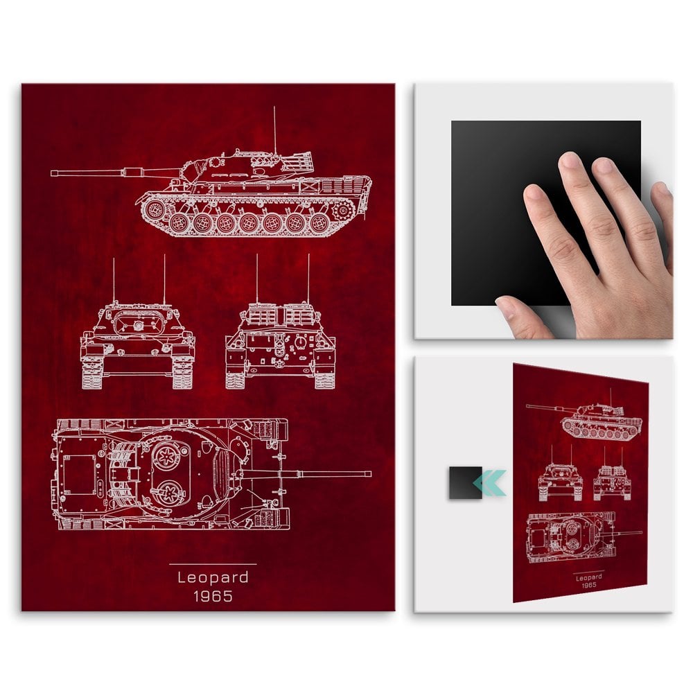 Plakat metalowy Leopard Projekt Scarlet L
