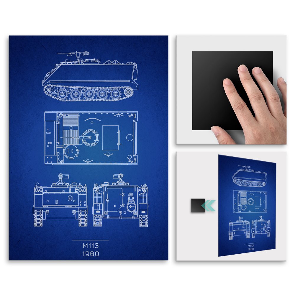 Plakat metalowy M113 Projekt Blueprint M