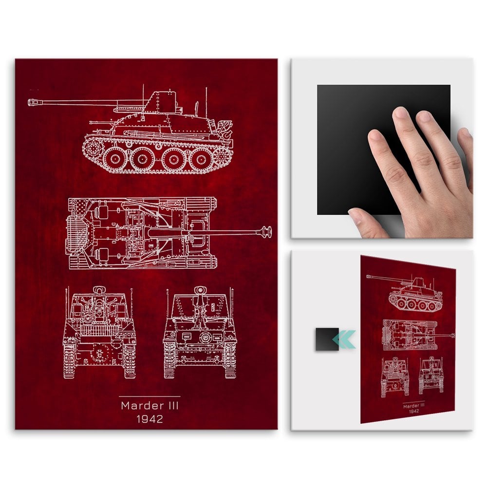 Plakat metalowy Marder III Projekt Scarlet M