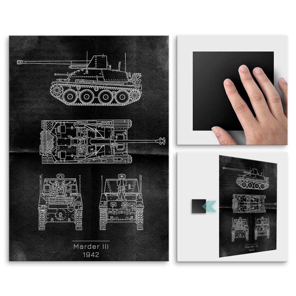 Plakat metalowy Marder III Projekt Graphite M