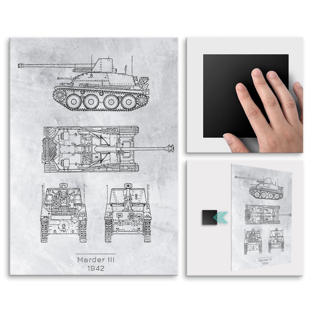 Plakat metalowy Marder III Projekt Stone M