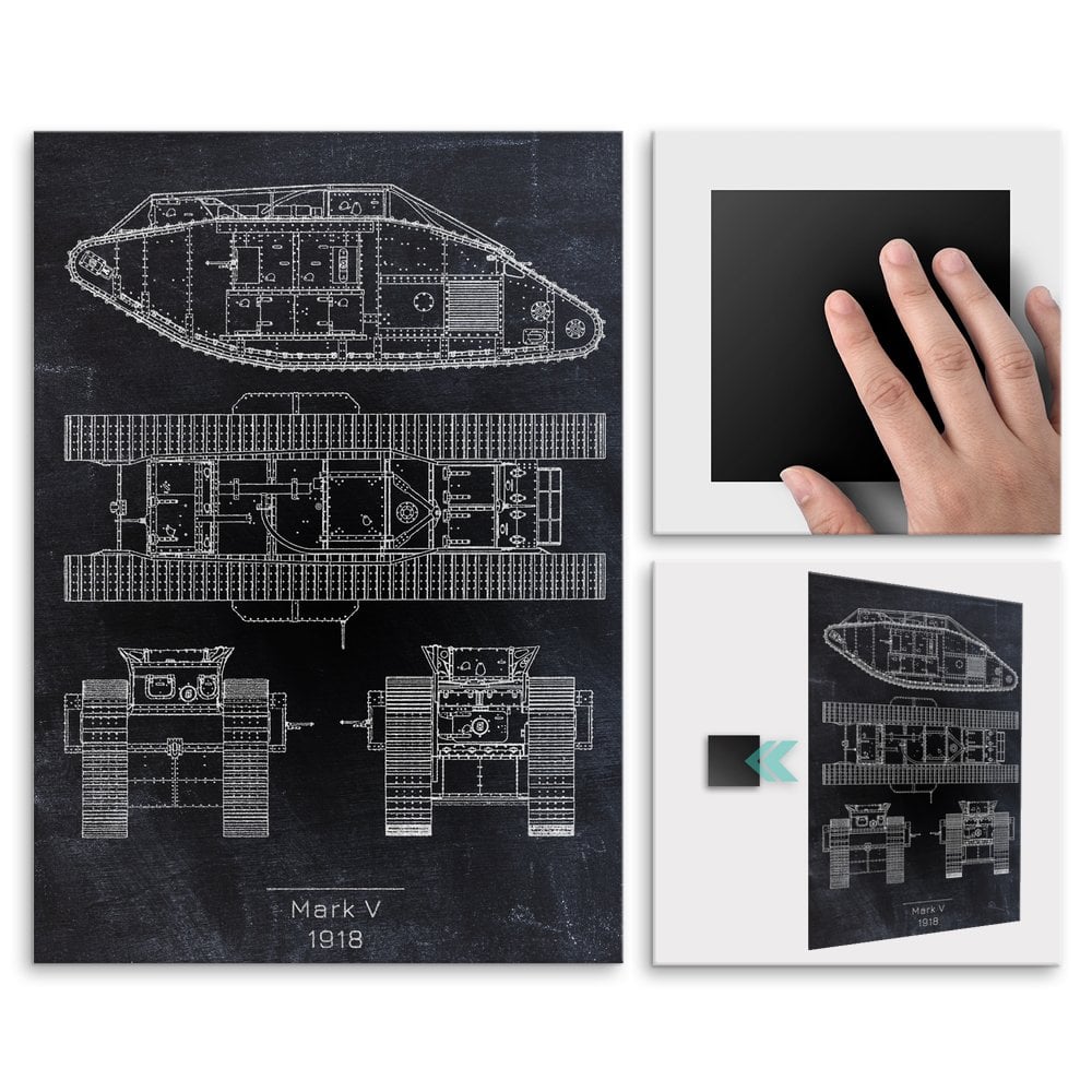 Plakat metalowy Mark V Projekt Blackboard L