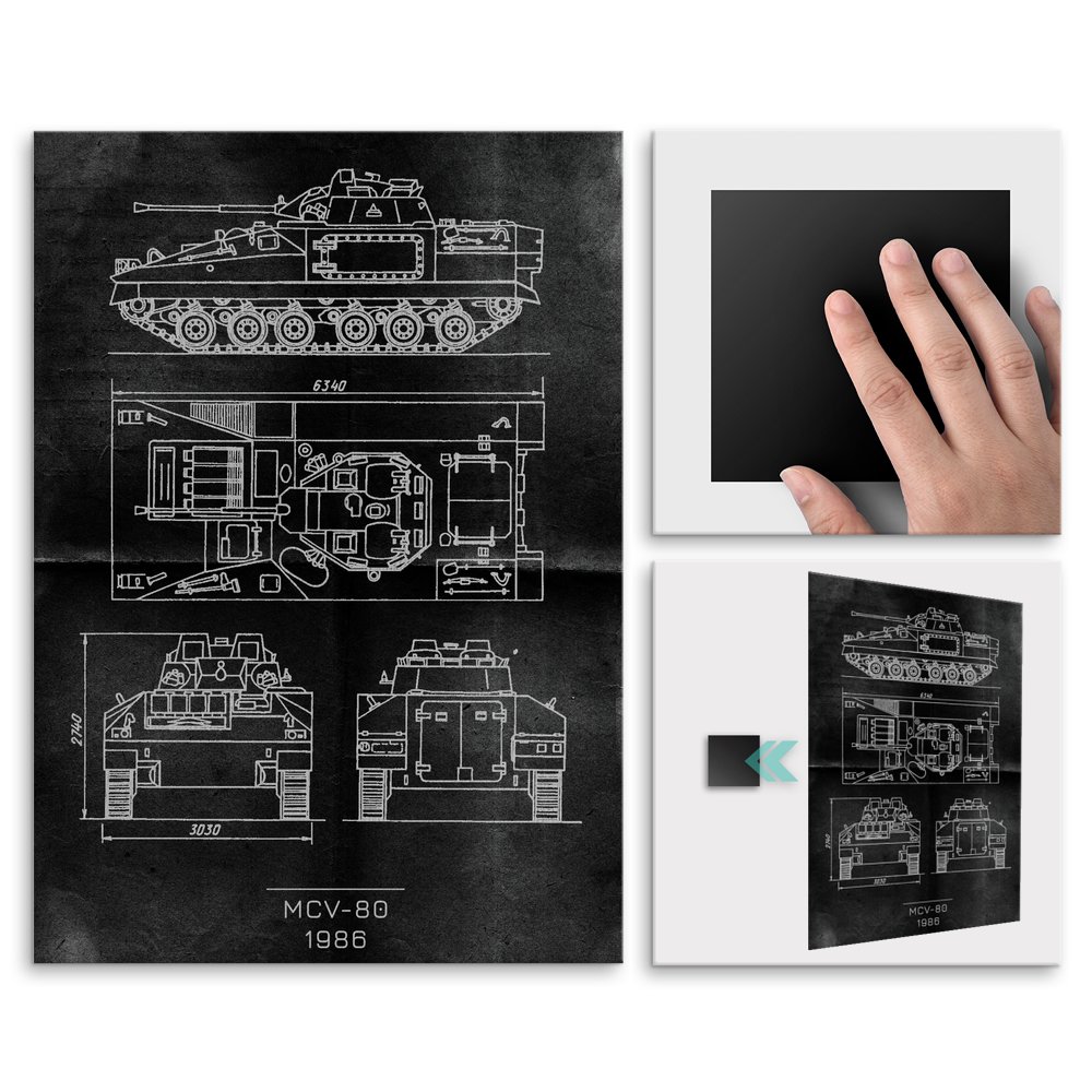 Plakat metalowy MCV-80 Projekt Graphite M