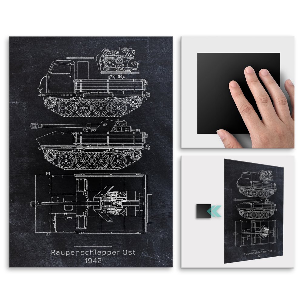 Plakat metalowy Raupenschlepper Ost Projekt Blackboard M
