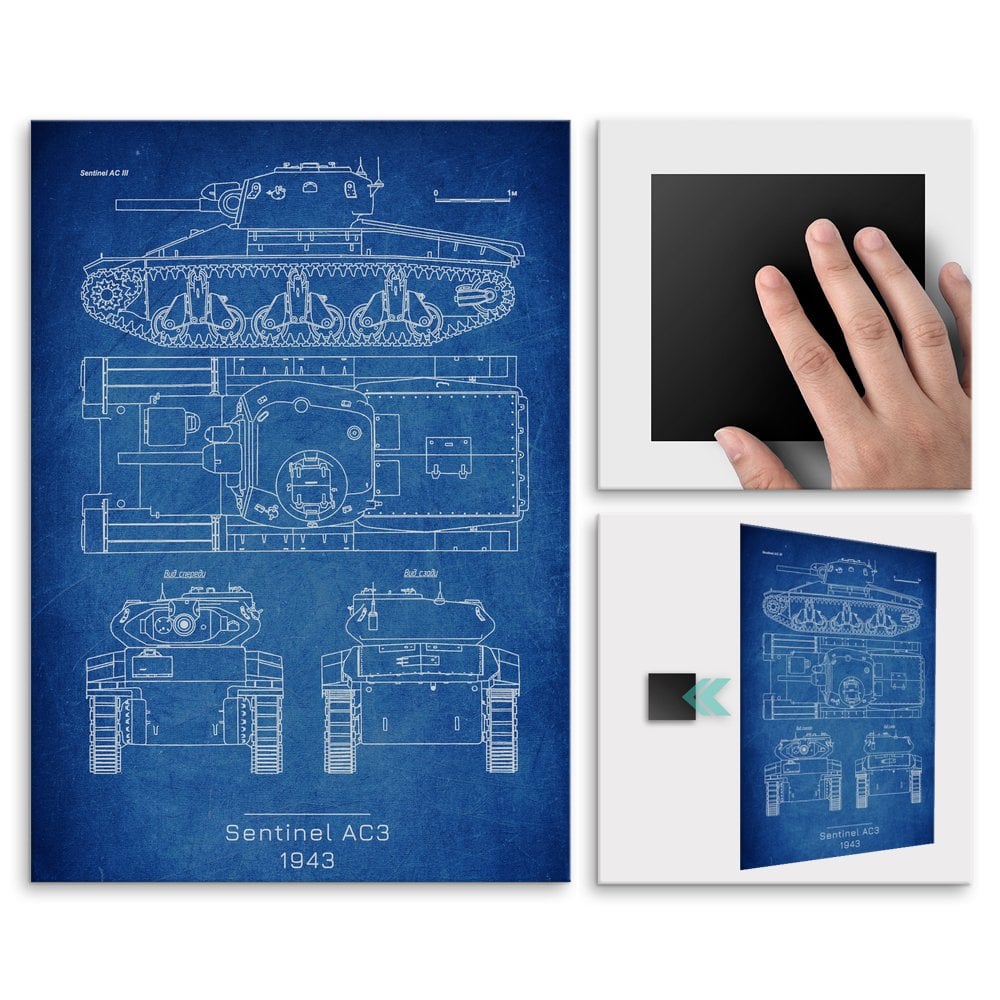 Plakat metalowy Sentinel AC3 Projekt Cobalt L