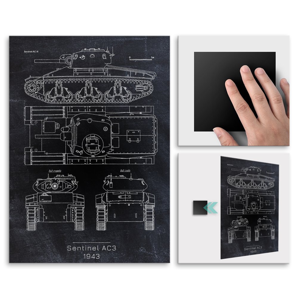 Plakat metalowy Sentinel AC3 Projekt Blackboard M