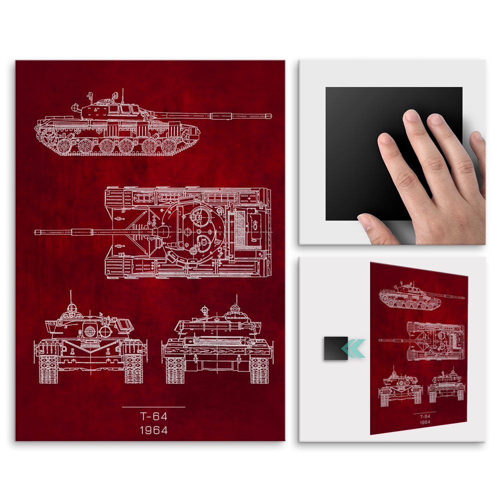 Plakat metalowy T-64 Projekt Scarlet M