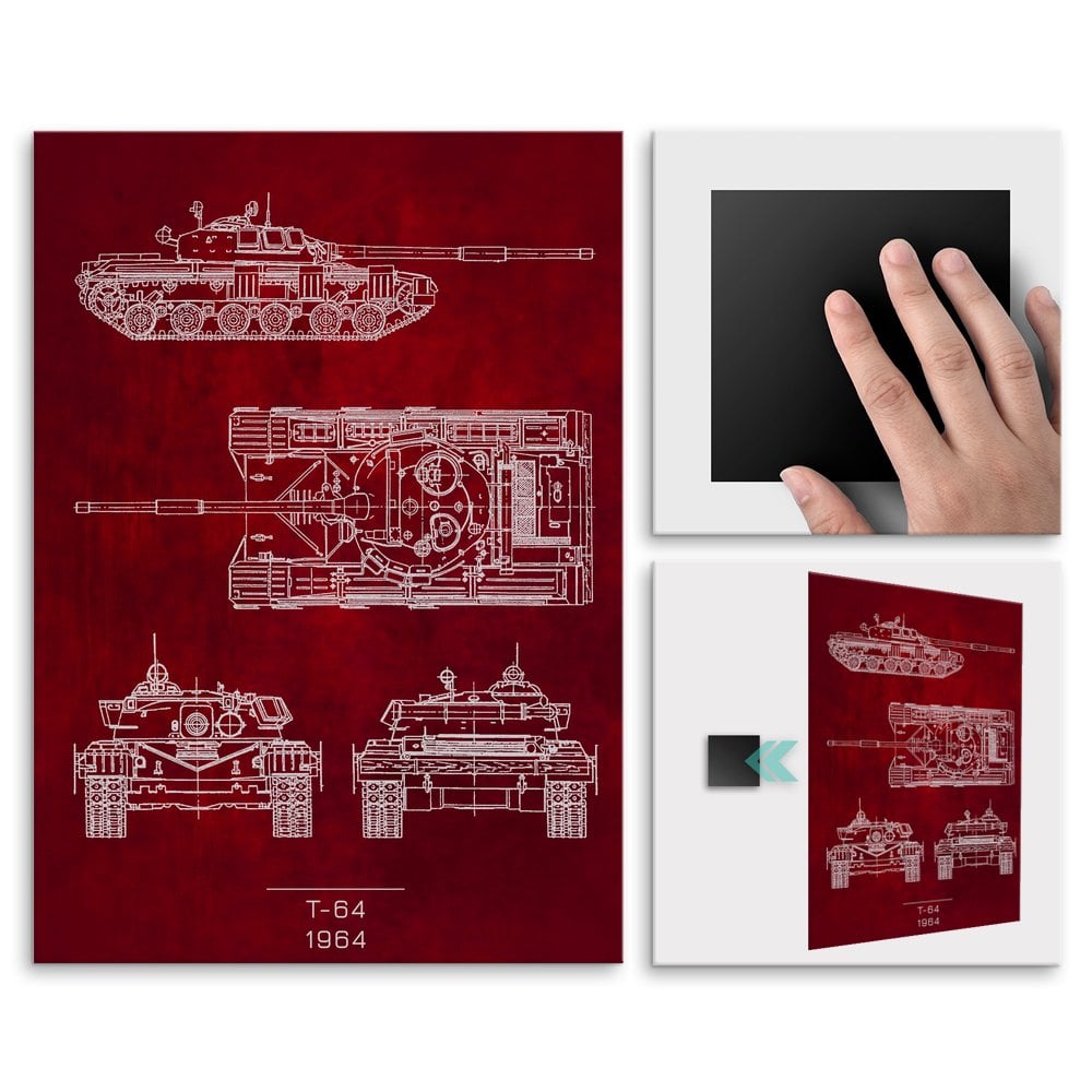 Plakat metalowy T-64 Projekt Scarlet L