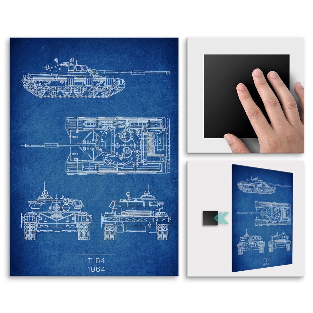 Plakat metalowy T-64 Projekt Cobalt L