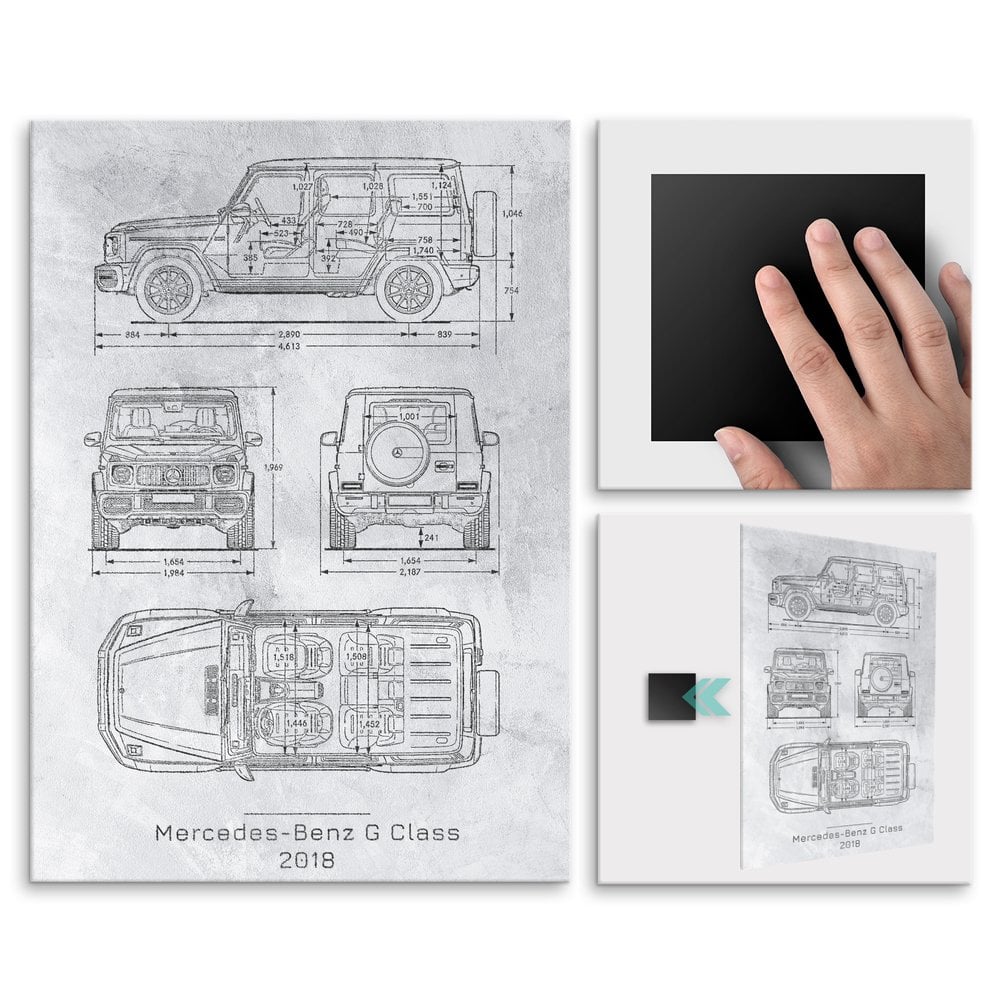 Plakat metalowy Mercedes-Benz G Class Projekt Stone L