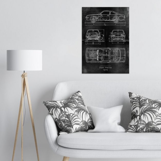 Plakat metalowy Opel Manta Projekt Graphite L
