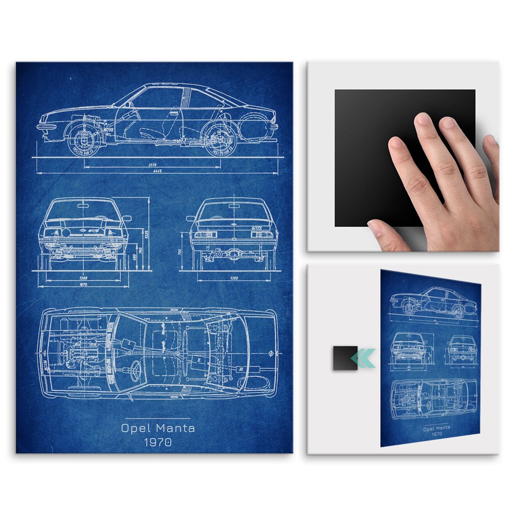 Plakat metalowy Opel Manta Projekt Cobalt M