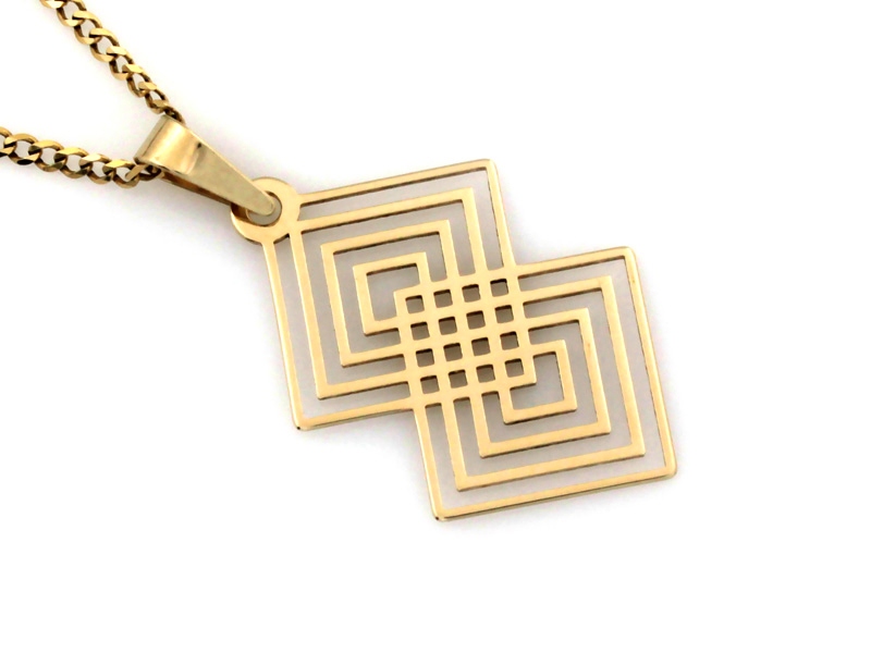 Złota zawieszka 585 symbol prezent grawer